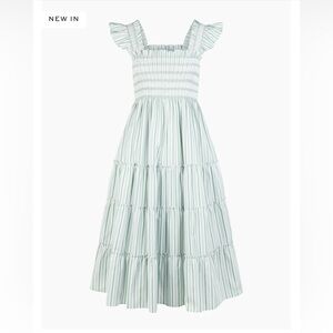 The Nap Hill House Dress in Green Apple Stripe